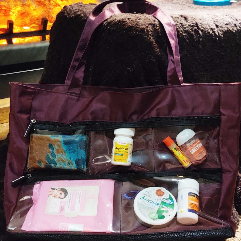 Younique makeup tote handbag display purse